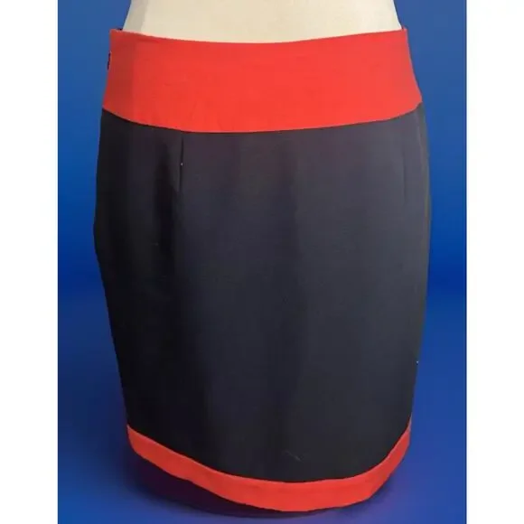 Retro Mod Colorblock Mini Skirt | Y2k Office | Secretary Chic | 60s Vibe Preppy - Picture 7 of 9